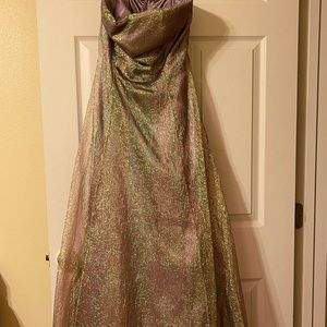 Strapless iridescent dress